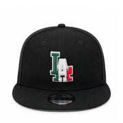 New Era Los Angeles Dodgers Mexico Flag Black 9FIFTY Snapback front view