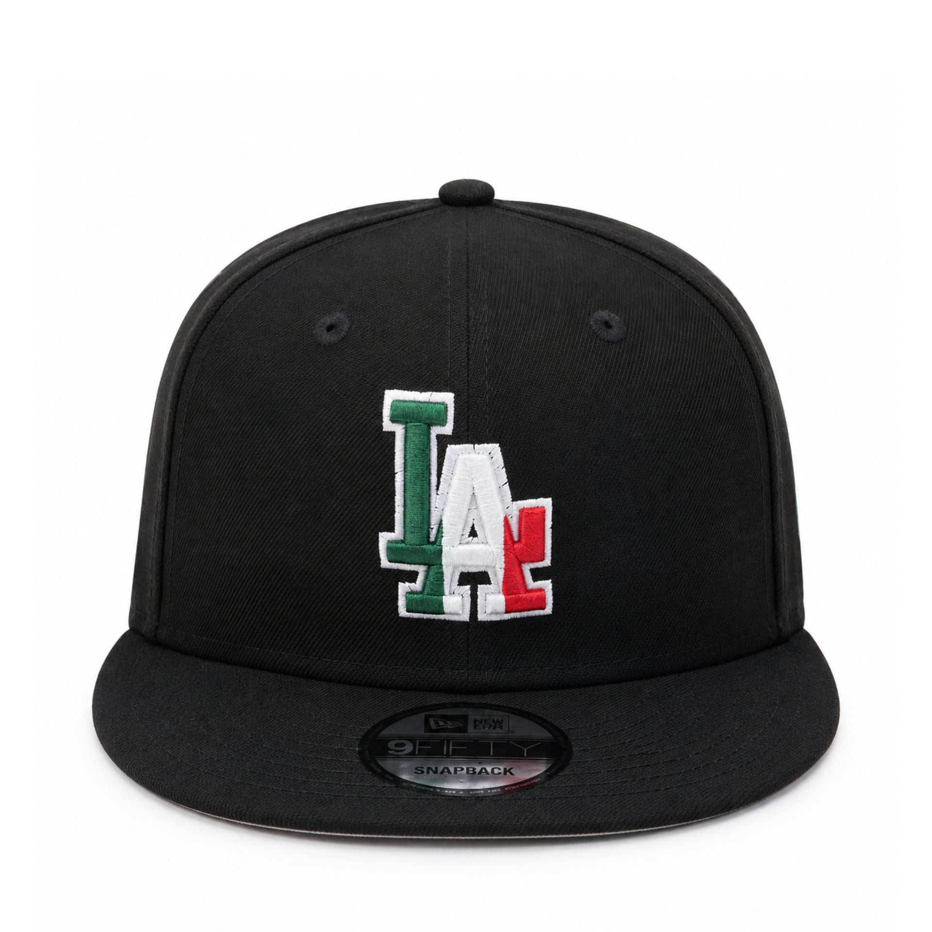 New Era Los Angeles Dodgers Mexico Flag Black 9FIFTY Snapback front view