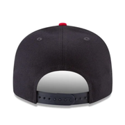 Back View of New Era Atlanta Braves Navy and red 9FIFTY snapback hat