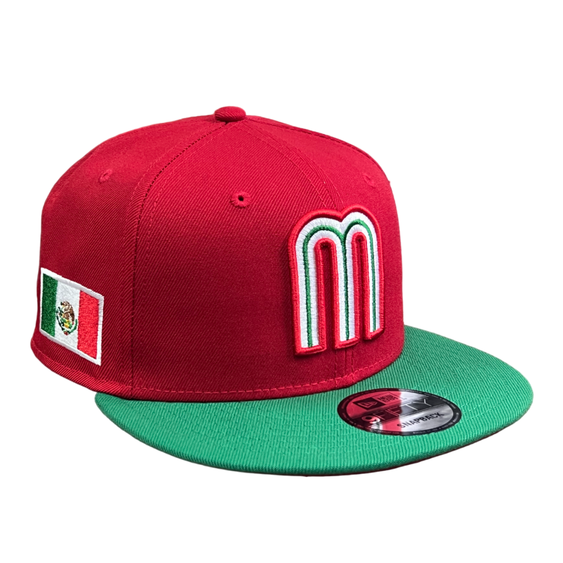 Red Green 2 Tone Mexico Baseball New Era 9FIFTY Snapback Hat