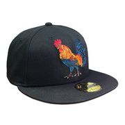 Black Rooster Gallo Mexico Flag New era fitted hat