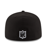 New Era Detroit Lions Black White Outline 59FIFTY Fitted Hat Back