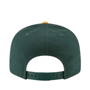 back of new era 9fifty oakland athletics green yellow snapback hat