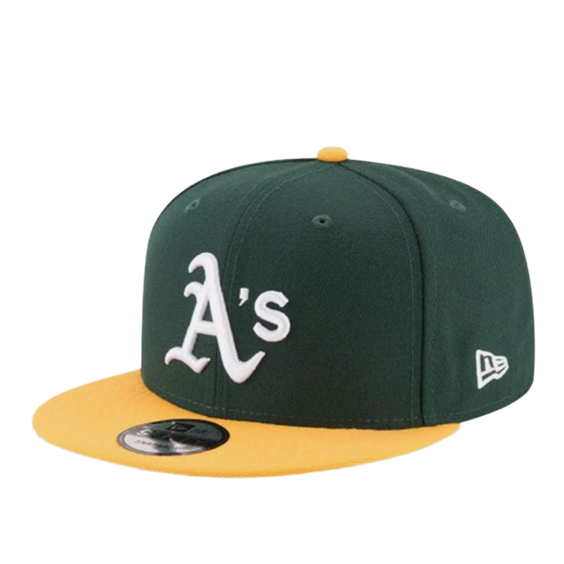 new era 9fifty oakland athletics green yellow snapback hat