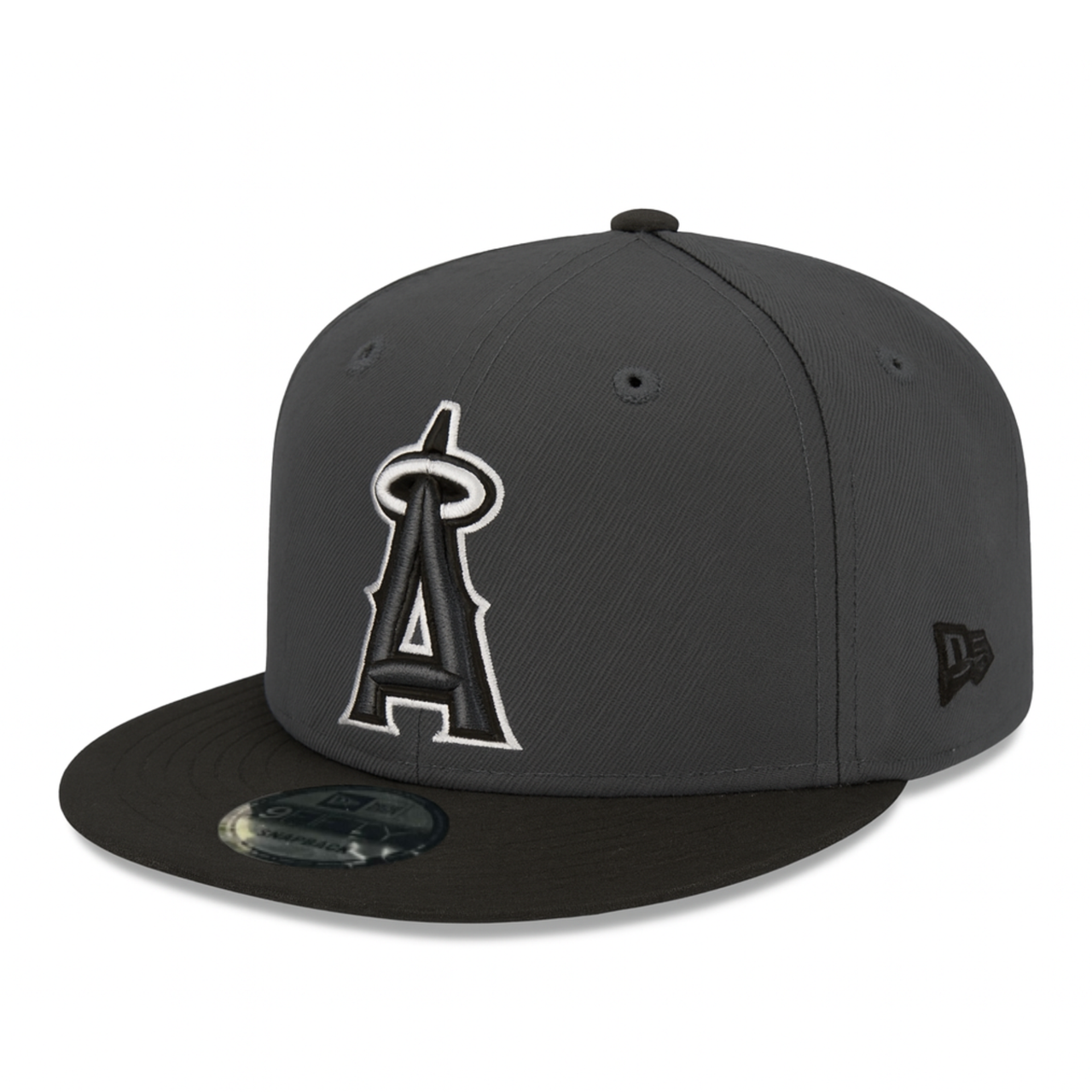 New Era Los Angeles Anaheim Angels Graphite Black 9FIFTY Snapback Hat