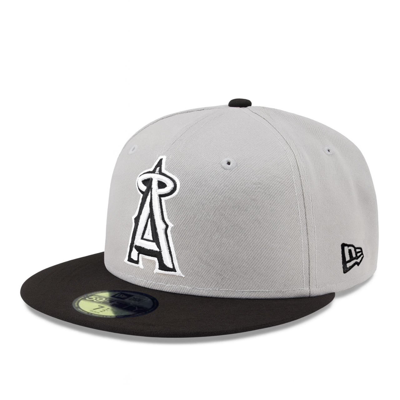 New Era Los Angeles Anaheim Angels Light Gray Black EXCLUSIVE 59FIFTY Fitted Hat