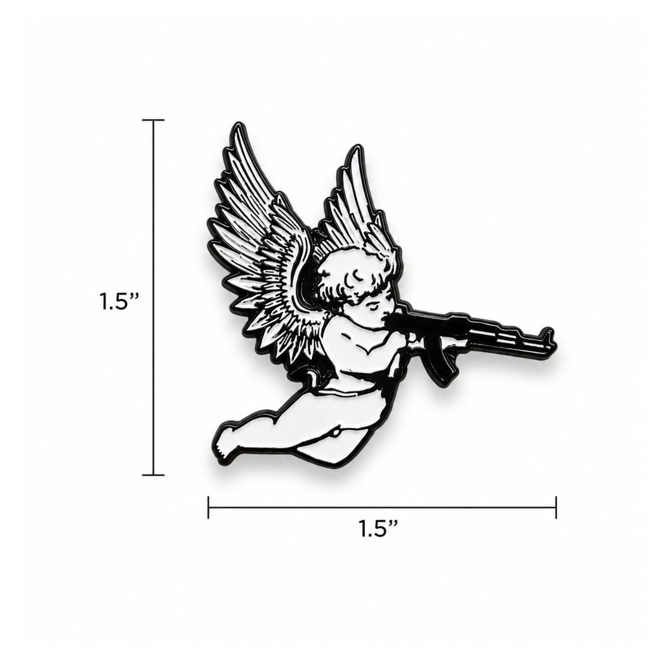 Angel Shooter Hat Pin size view