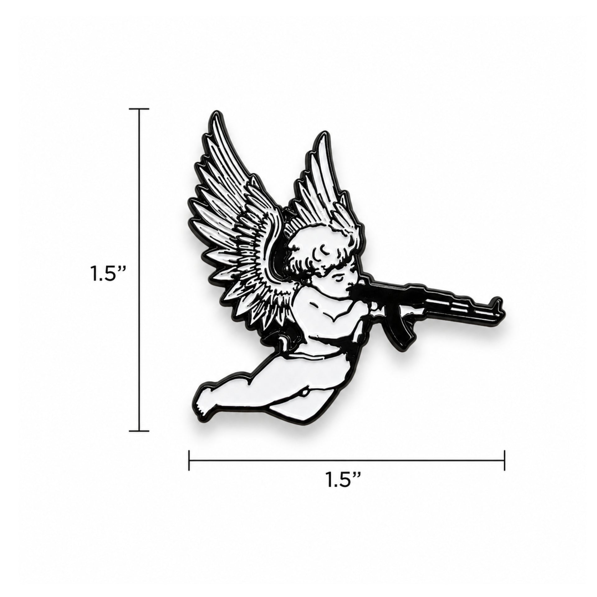 Angel Shooter Hat Pin size view