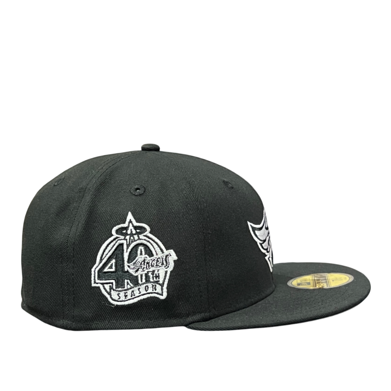 Los Angeles Anaheim Angels Cooperstown 40th Black White 59FIFTY Fitted Hat