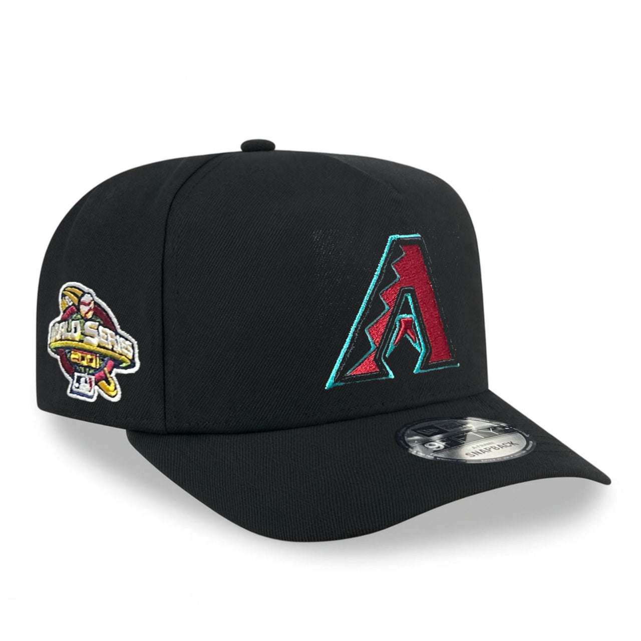 New Era Arizona Diamondbacks World Series 01 Black 9FIFTY A-Frame Curved Snapback Hat
