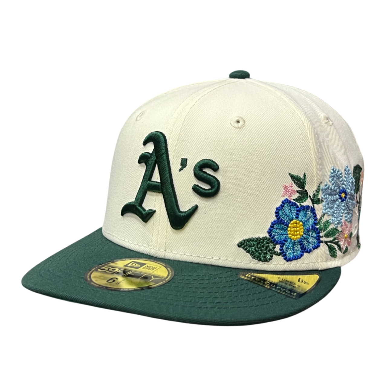 Oakland Athletics Tonal Florals Chrome Green 59FIFTY Fitted Hat