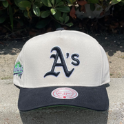 off white oakland athletics overspray pro pinch fit mitchell and ness snapback