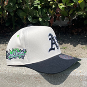 off white oakland athletics overspray pro pinch fit mitchell and ness snapback