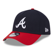 new era atlanta braves navy red 9forty a-frame snapback hat