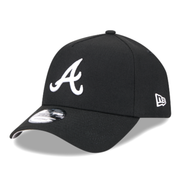 Atlanta Braves Black 9FORTY New Era A-Frame Snapback Hat