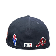 back of Atlanta Braves Multi Logo ASG G1 Navy 59FIFTY Fitted Hat