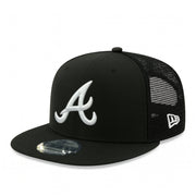 New Era Atlanta Braves Black Trucker 9FIFTY Snapback Hat