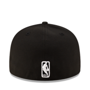 Back of Boston Celtics Black White 59FIFTY Fitted Hat