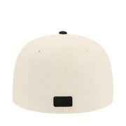 back of New Era Los Angeles Dodgers Rose Chrome Black 59FIFTY Fitted Hat