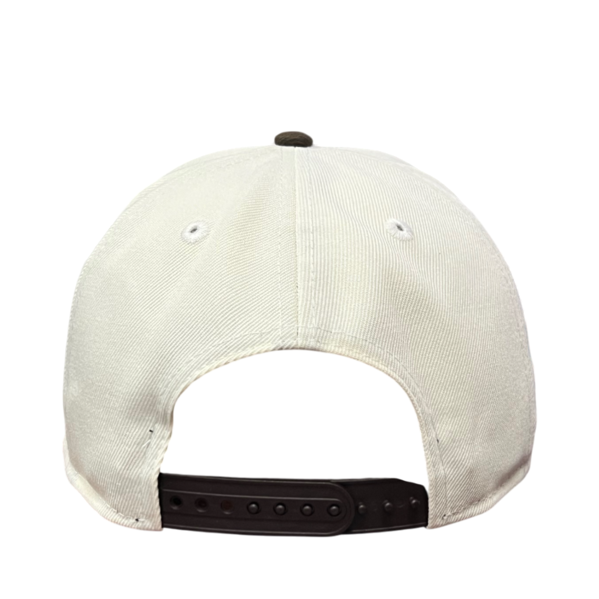 back of Los Angeles Dodgers Upside Down Chrome Walnut 9FORTY A-Frame Snapback