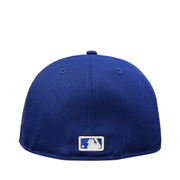 Back of New Era Toronto Blue Jays Royal Blue 59FIFTY Fitted Hat