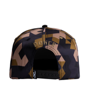 back of JC Poker Camo Brown Snapback Hat