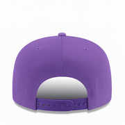 Back of New Era Los Angeles Lakers Purple Hardwood Classics 9FIFTY Snapback Hat