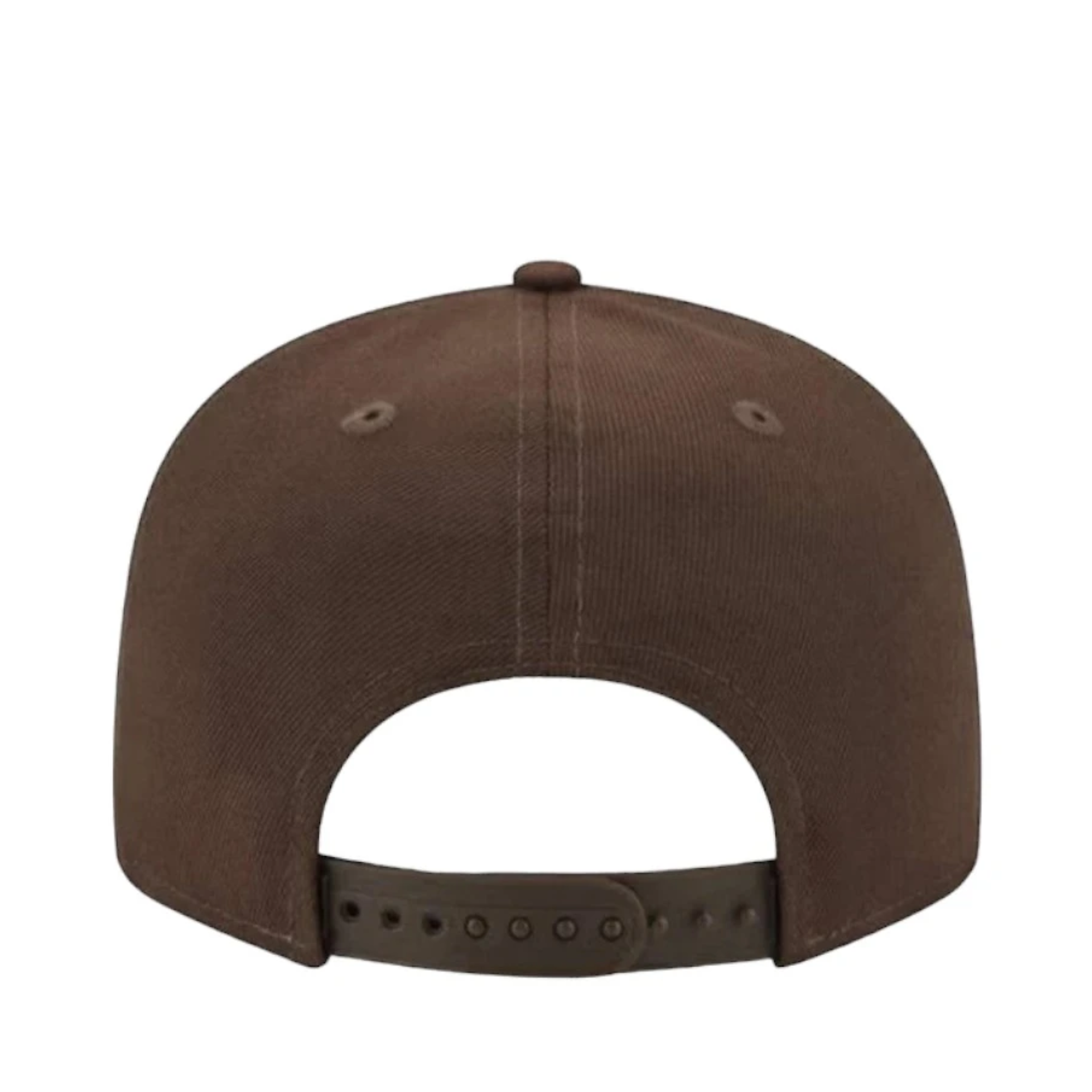 Back of New Era Los Angeles Anaheim Angels Brown 9FIFTY Snapback Hat