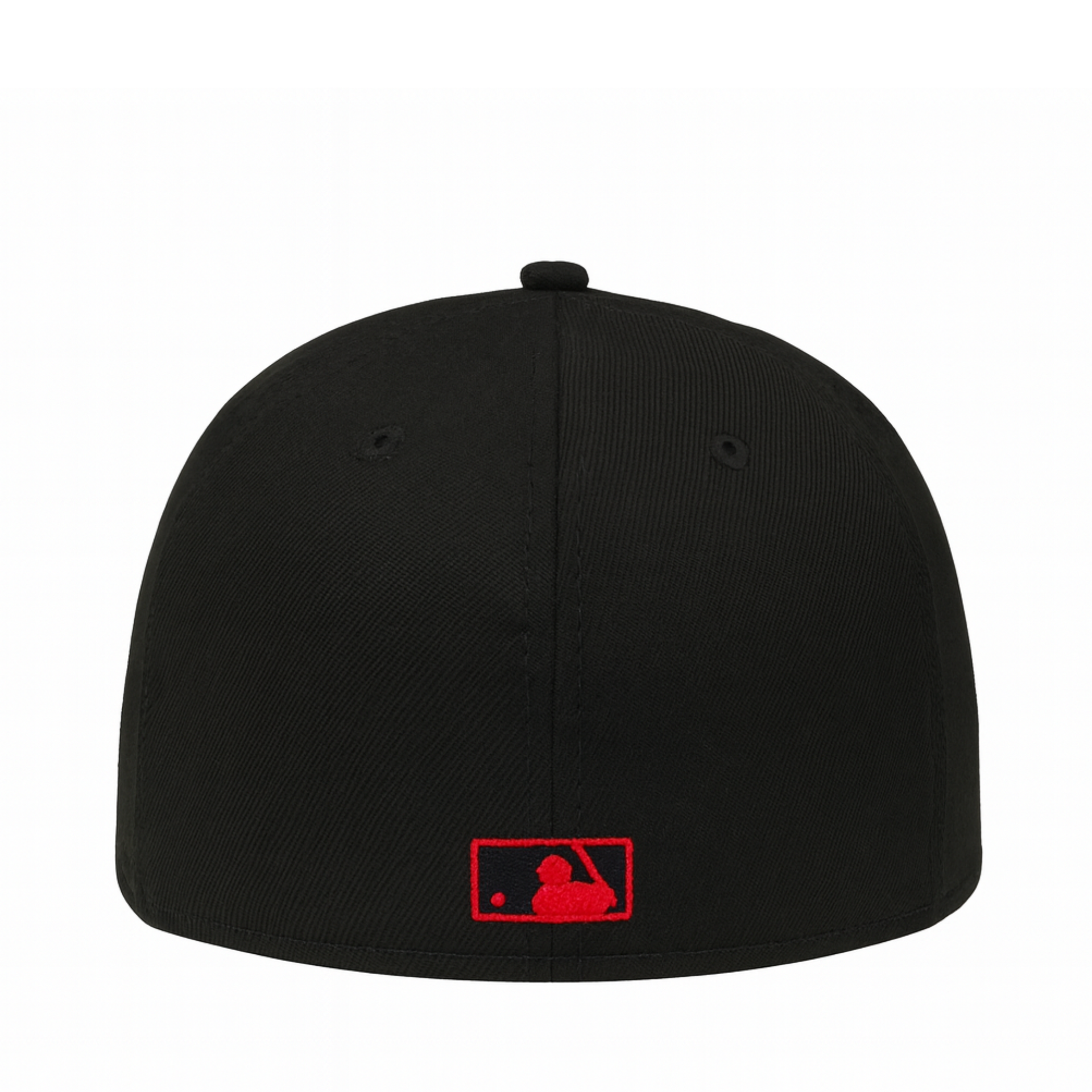 back of New Era Los Angeles Anaheim Angels Black Red Halo ASG 59FIFTY Fitted Hat