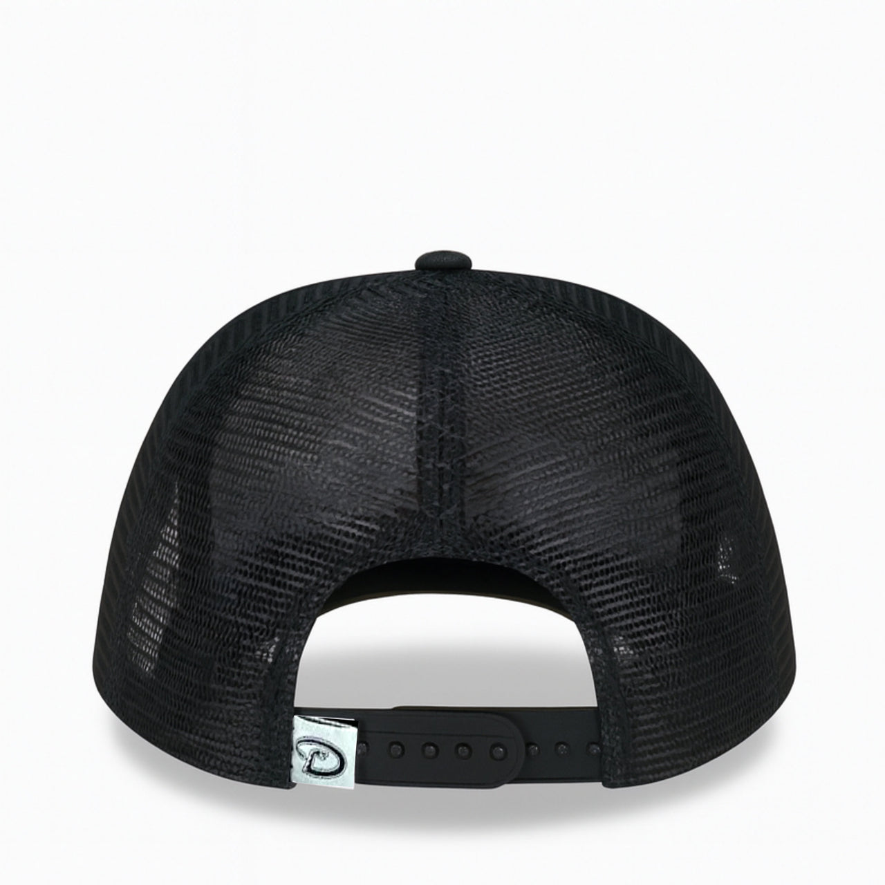 back of New Era Arizona Diamondbacks Alt Black Trucker 9FIFTY Snapback Hat