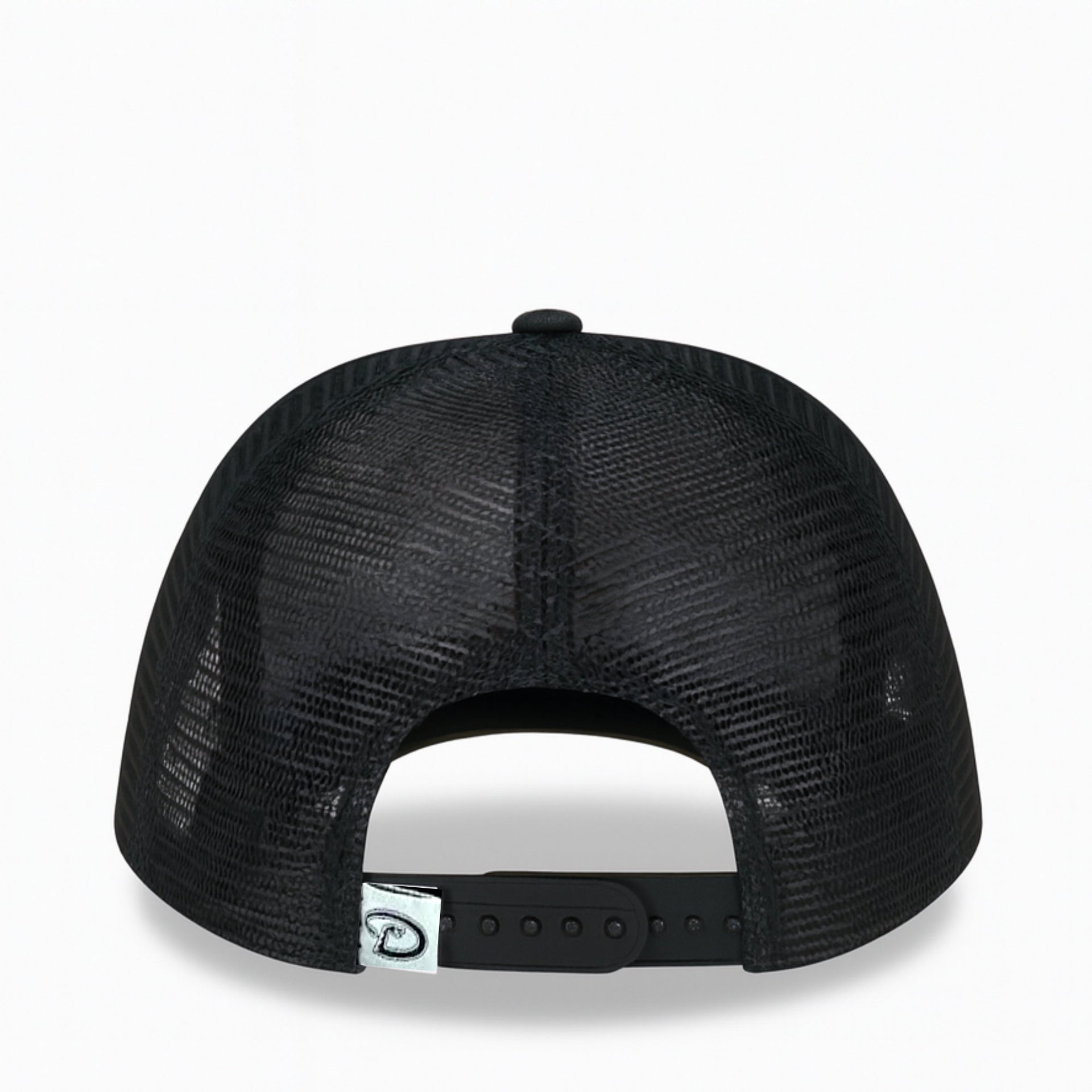 back of New Era Arizona Diamondbacks Alt Black Trucker 9FIFTY Snapback Hat