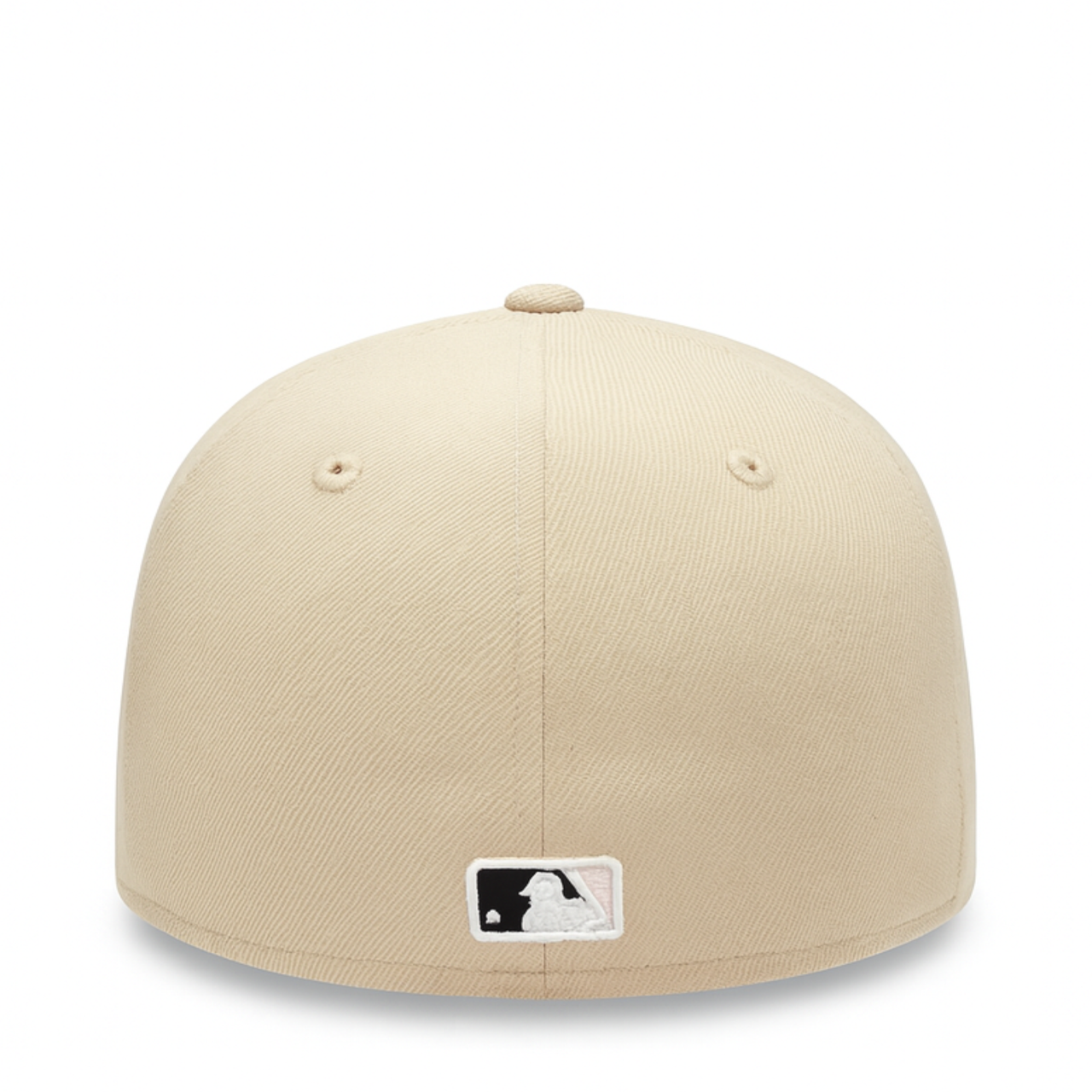 back of New Era Los Angeles Dodgers Camel Pink Heart 59FIFTY Fitted Hat