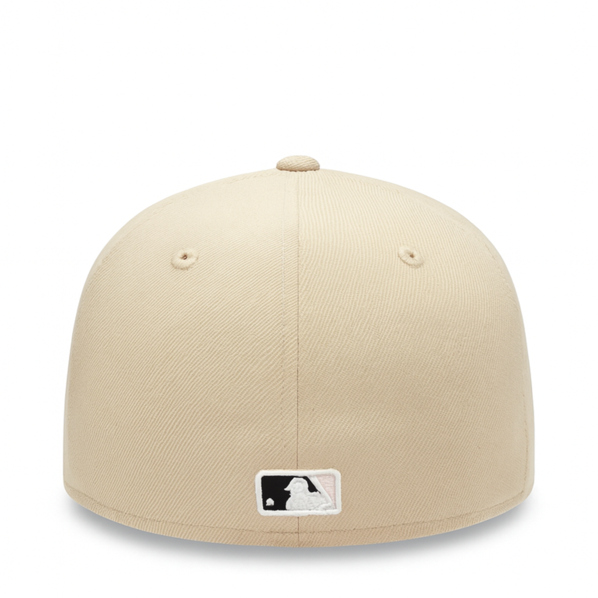 back of New Era Los Angeles Dodgers Camel Pink Heart 59FIFTY Fitted Hat
