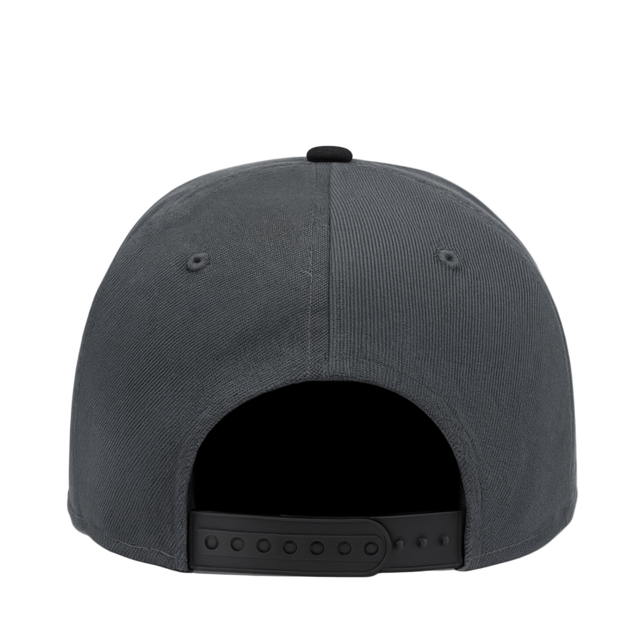 back of New Era Los Angeles Anaheim Angels Graphite Black 9FIFTY Snapback Hat