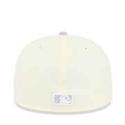 Back of New Era New York Yankees NY Chrome Lavender 59FIFTY Fitted Hat