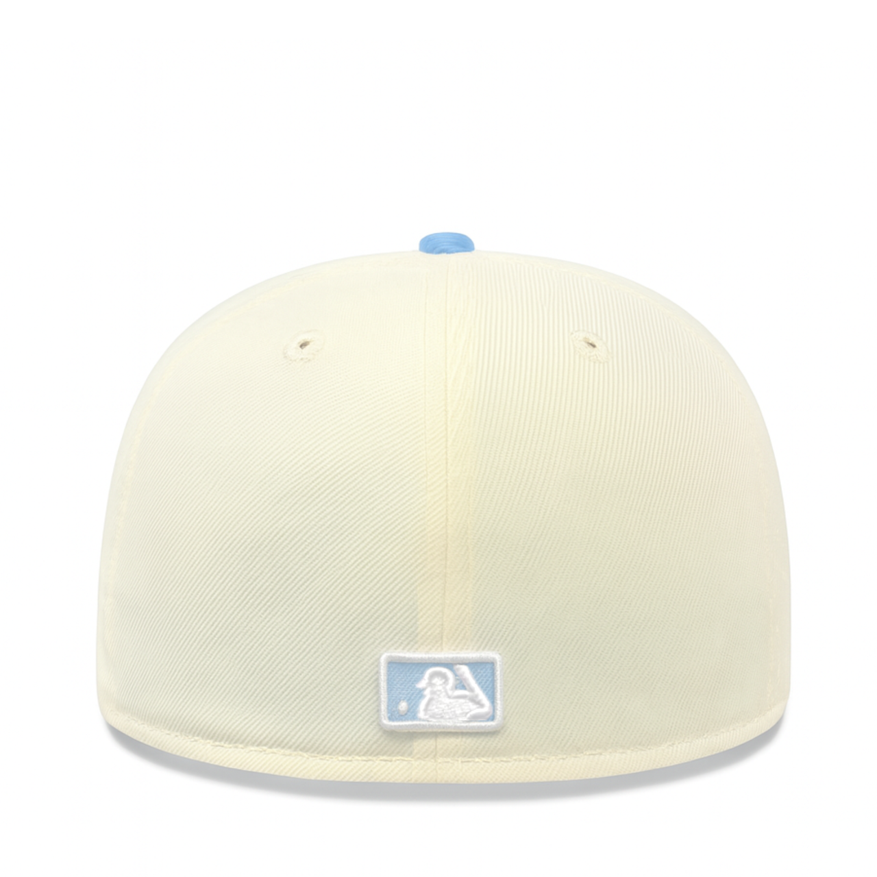 Back of New Era Los Angeles Dodgers Chrome Sky Blue 59FIFTY Fitted Hat