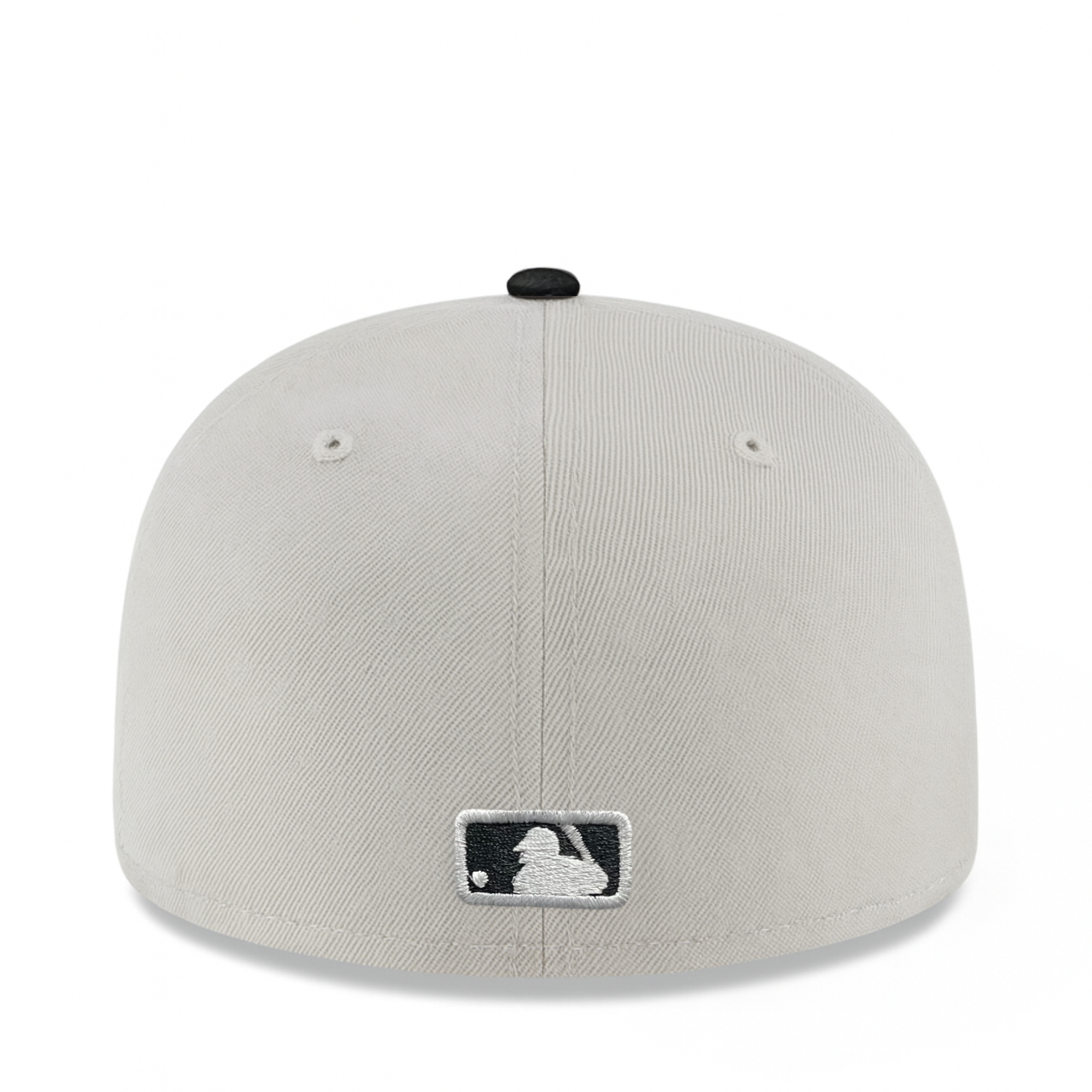 back of New Era Los Angeles Anaheim Angels Light Gray Black EXCLUSIVE 59FIFTY Fitted Hat