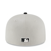 Back of New Era Toronto Blue Jays Cooperstown Light Gray Black EXCLUSIVE 59FIFTY Fitted Hat