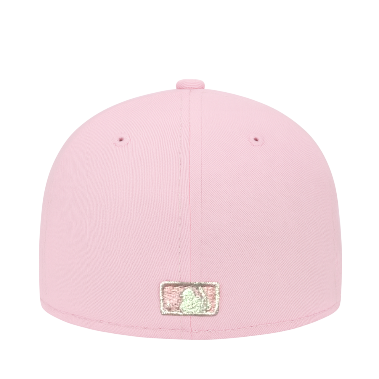 back of New Era Los Angeles Anaheim Angels Pink EXCLUSIVE 59FIFTY Fitted Hat