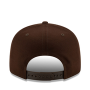 back of New Era San Diego Padres Tatis 23 Jumpman Brown 9FIFTY Snapback Hat