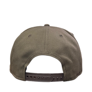 back of Las Vegas Raiders Walnut Brown 9FIFTY Snapback Hat