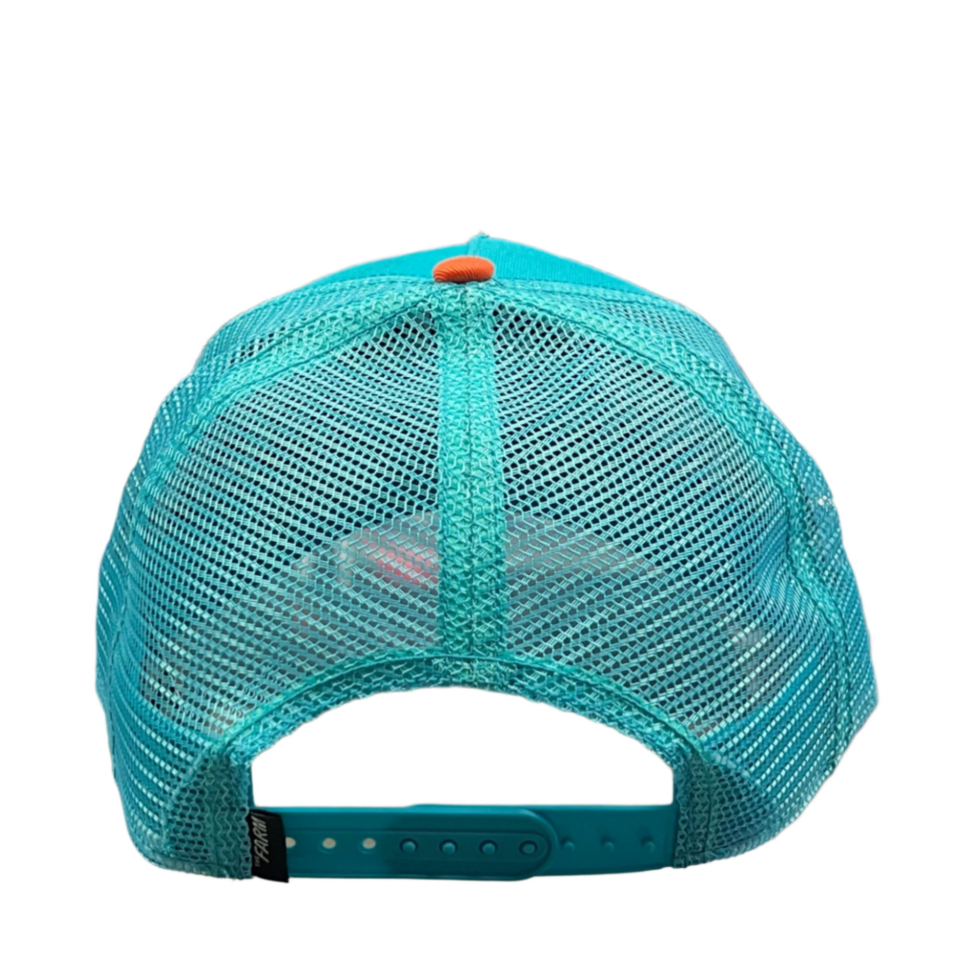 the back side of goorin bros the player dolphin trucker snapback hat