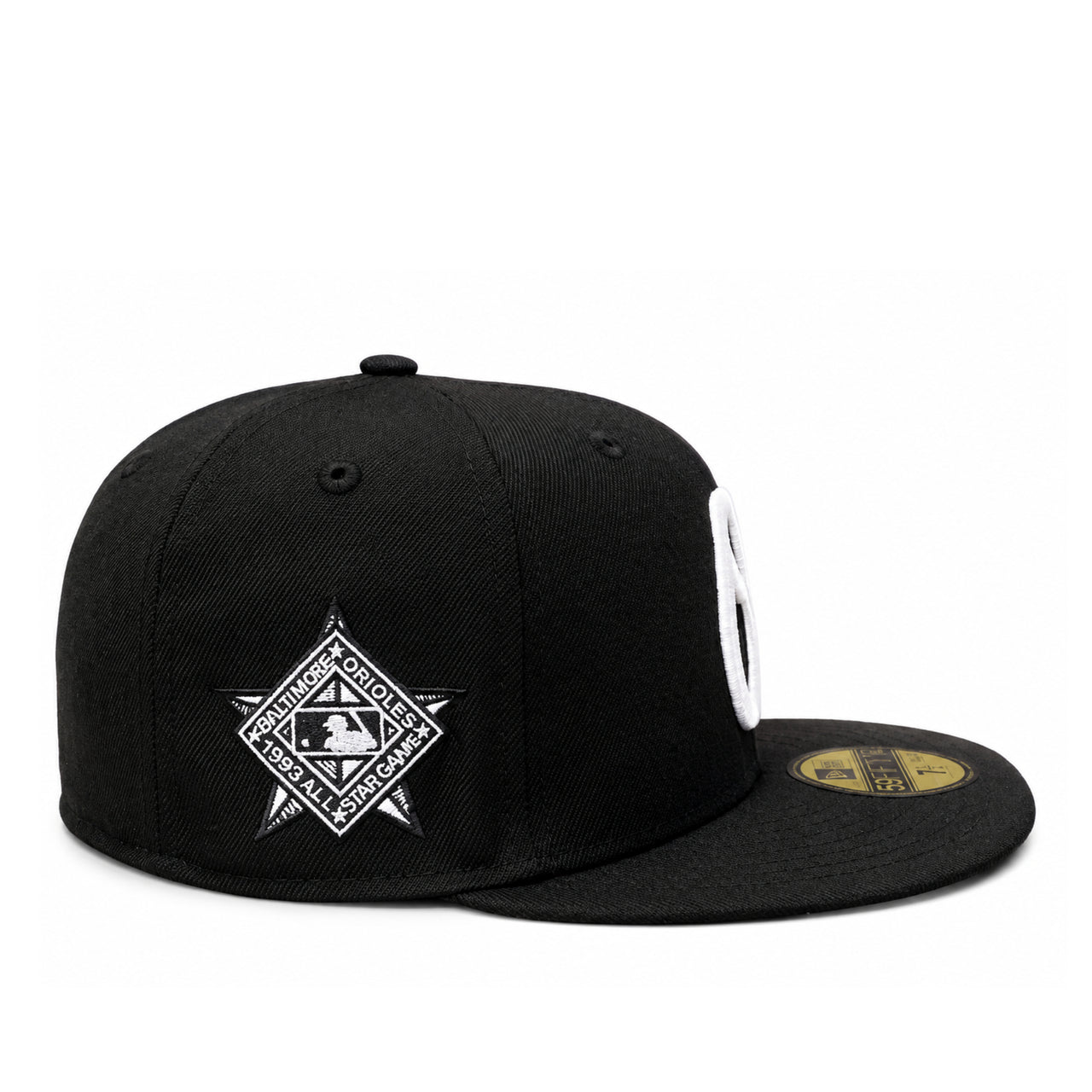 New Era Baltimore Orioles O's 1993 ASG Black 59FIFTY Fitted Hat side view
