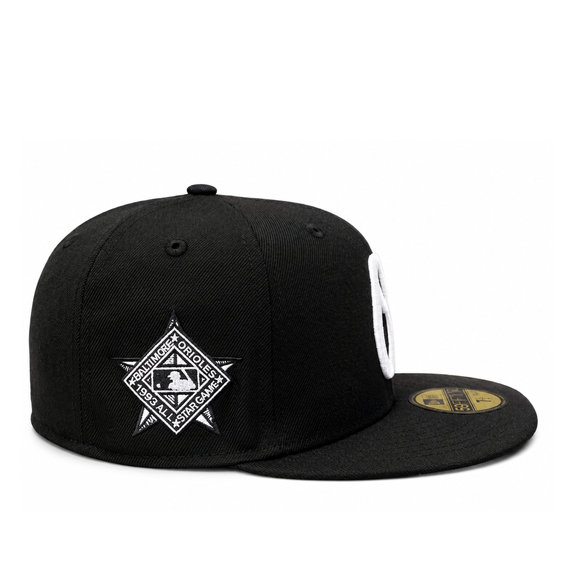 New Era Baltimore Orioles O's 1993 ASG Black 59FIFTY Fitted Hat side view