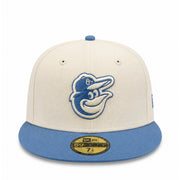 New Era Baltimore Orioles Stone/Light Blue 59FIFTY Fitted Hat front view