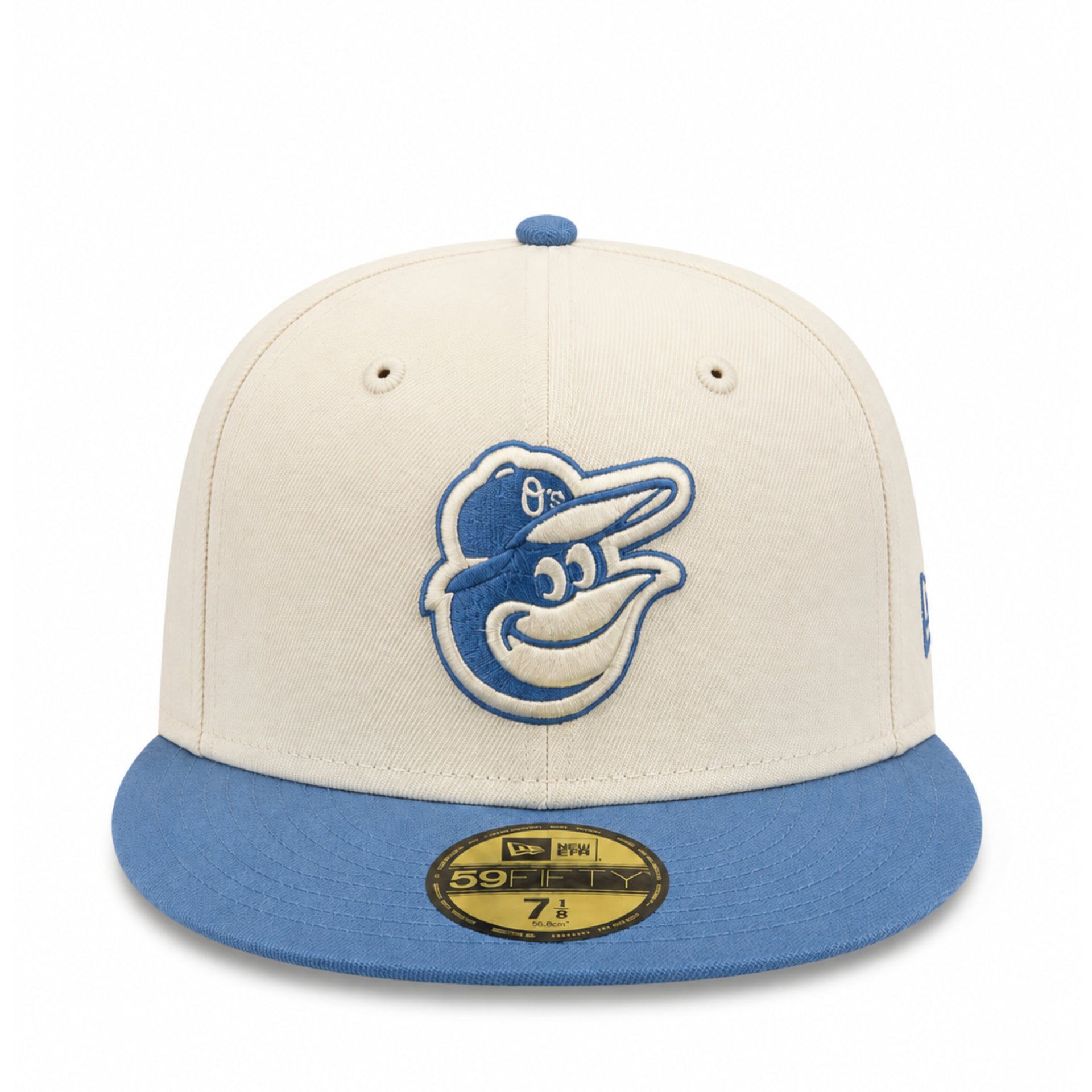 New Era Baltimore Orioles Stone/Light Blue 59FIFTY Fitted Hat front view