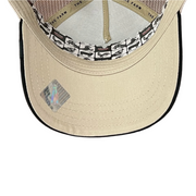 under visor of Goorin Bros The Mustang Taupe Trucker Mesh Snapback