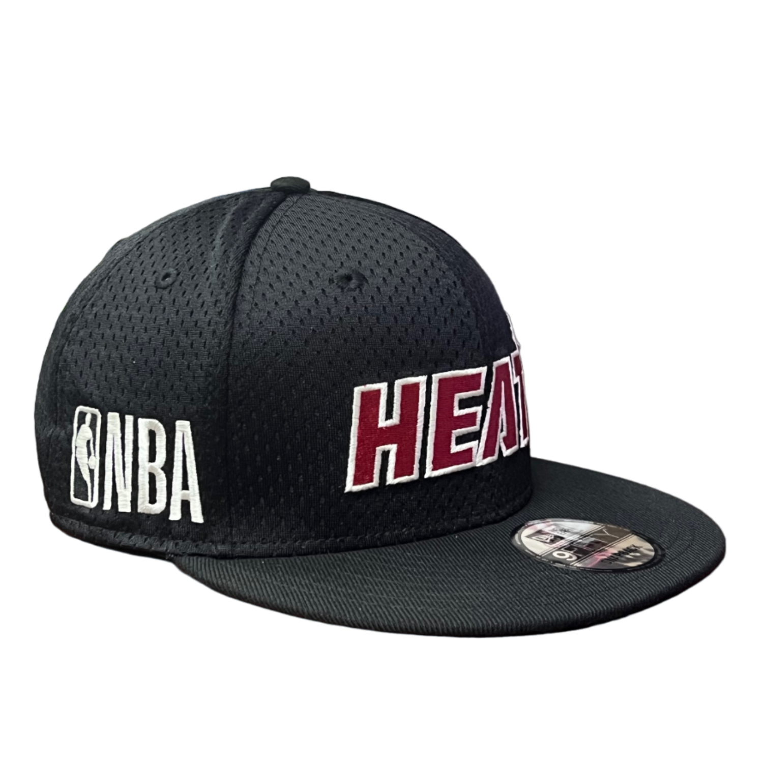 NewEra NBA Miami Heat Post-Up Pin Mesh 9FIFTY Snapback Hat