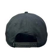 back of Goorin Bros The Panther Field 100 Wool Black Snapback