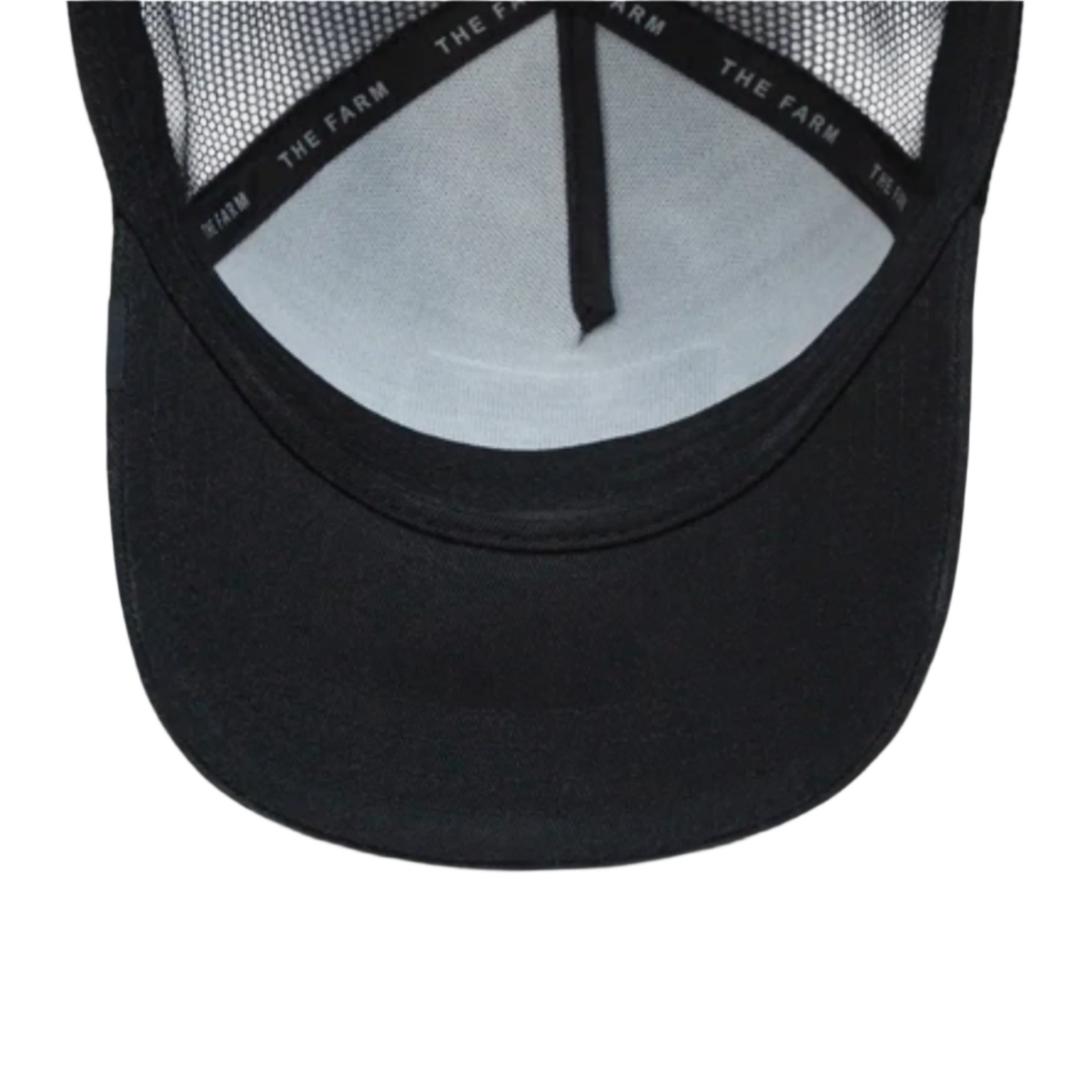 under visor of Goorin Bros The Deadly Scorpio Black Trucker Snapback Hat